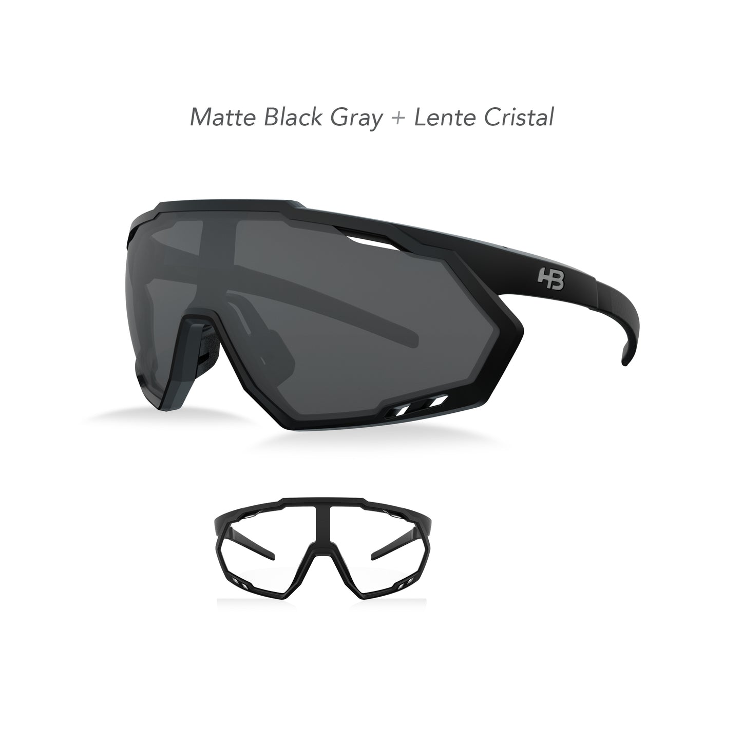 OC HB SPIN MATTE BLACK GRAY, CRISTAL