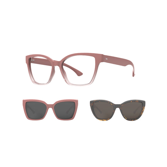 Óculos de Grau HB Swtich 0403 Grad Lig Rose QSolid Rose Havana Polarized