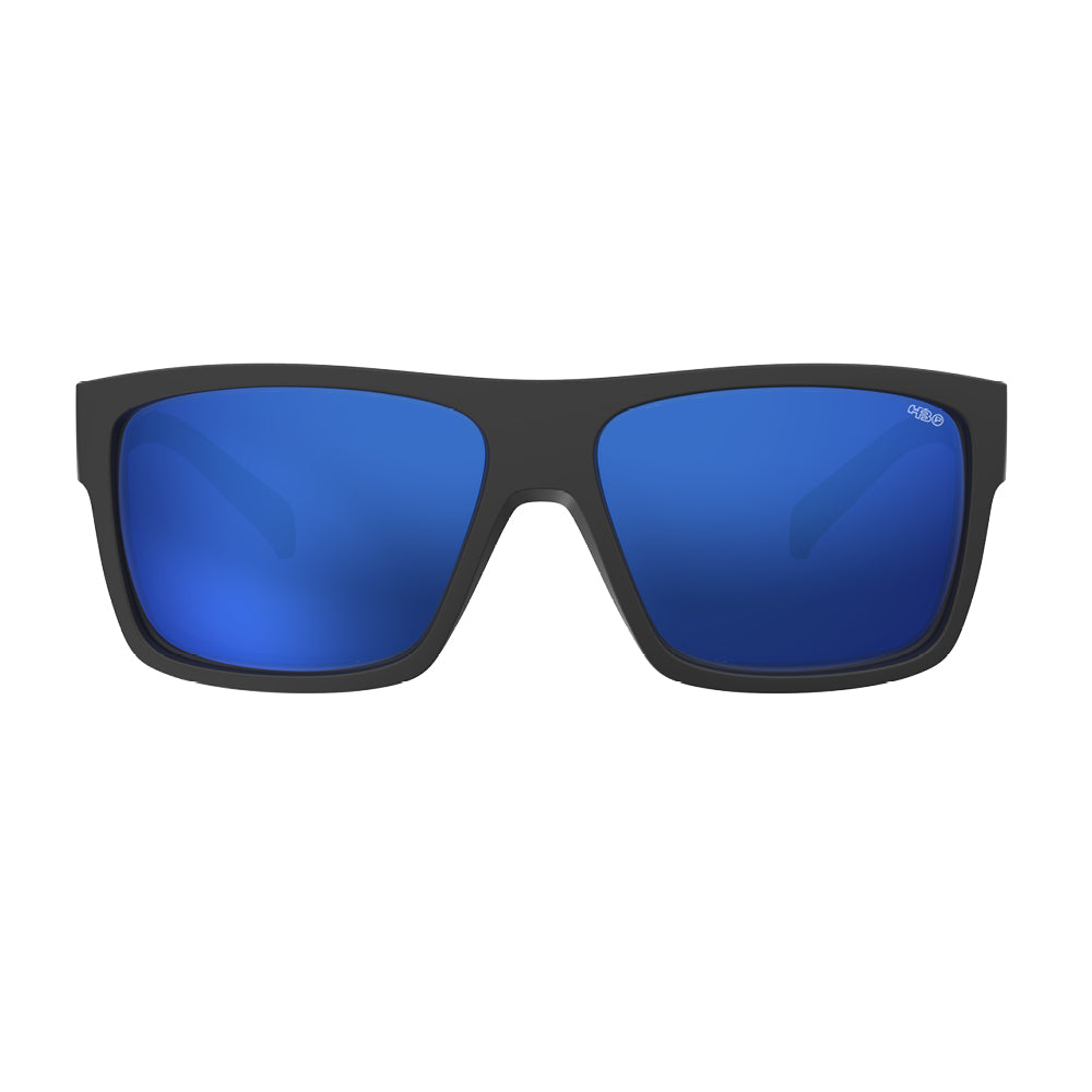 Óculos de Sol HB WOULD 2.0 MATTE BLACK BLUE CHROME POL GLASS