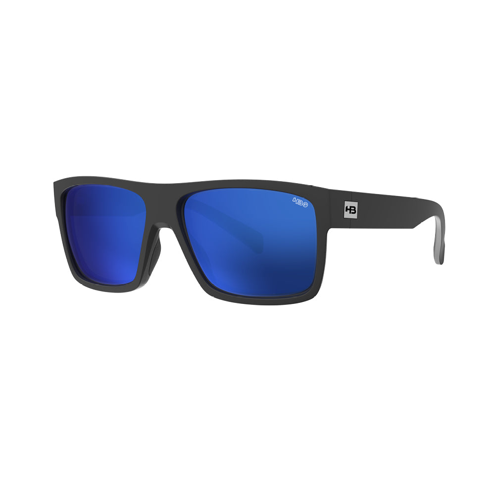 Óculos de Sol HB WOULD 2.0 MATTE BLACK BLUE CHROME POL GLASS