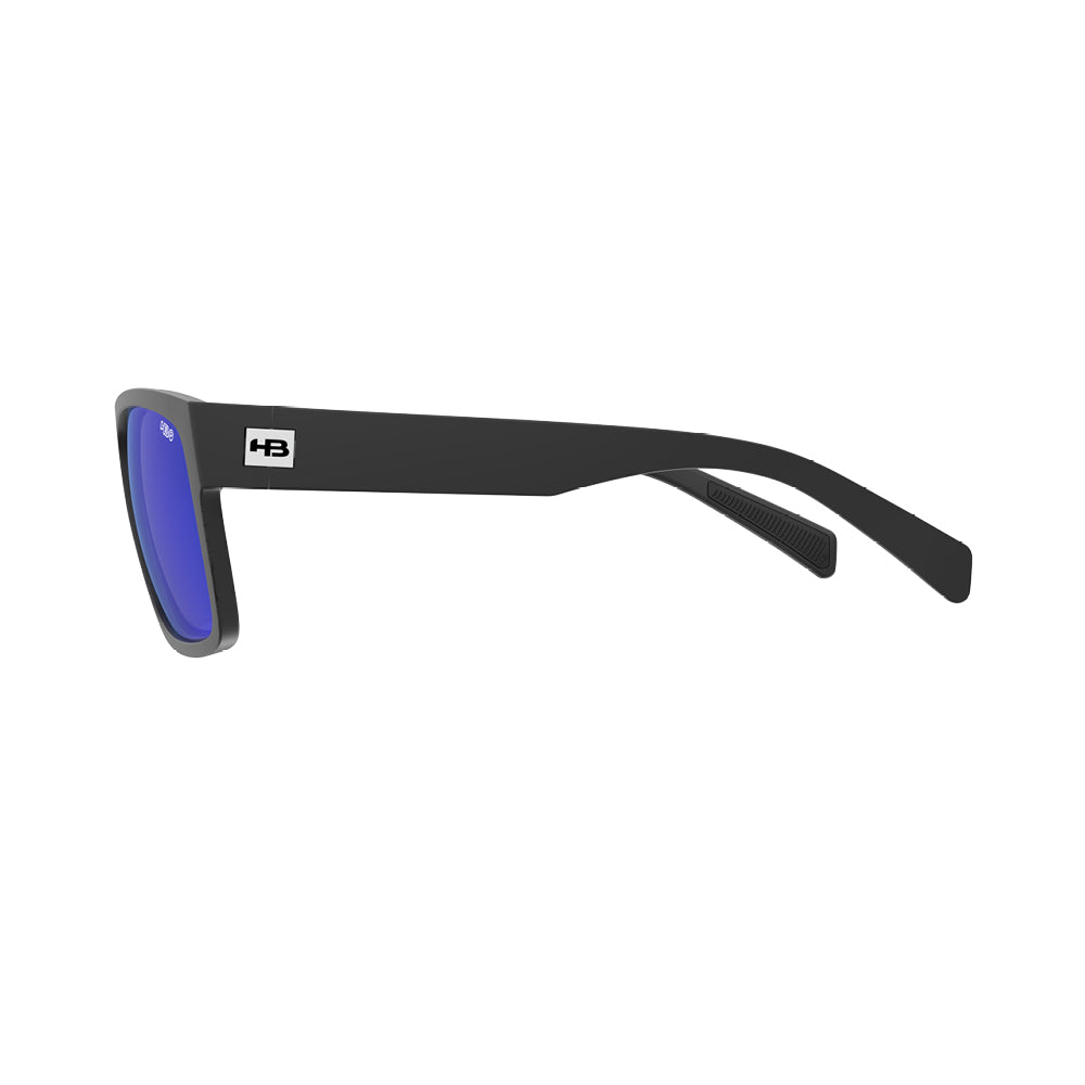 Óculos de Sol HB WOULD 2.0 MATTE BLACK BLUE CHROME POL GLASS