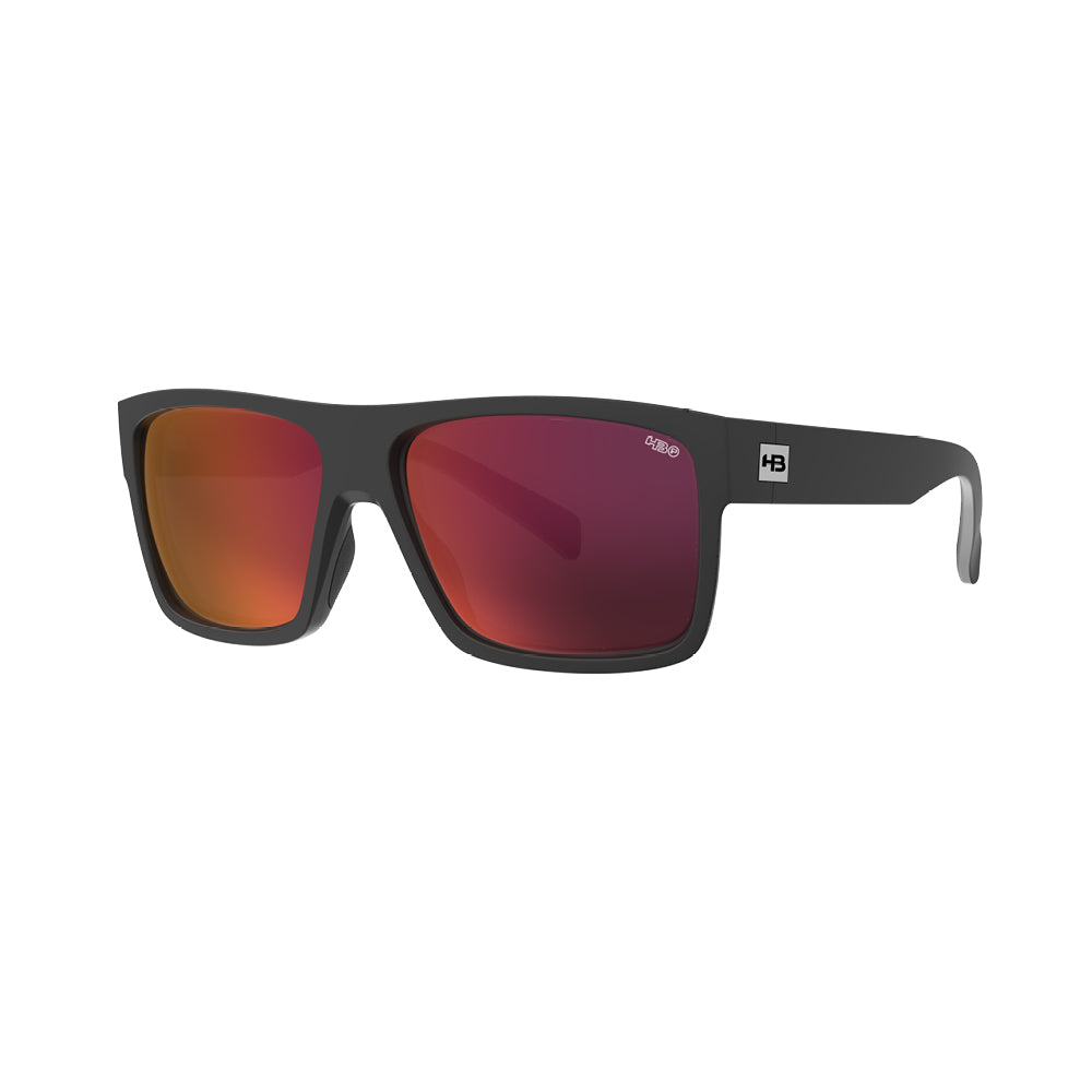 Óculos de Sol HB WOULD 2.0 MATTE BLACK RED CHROME POL GLASS