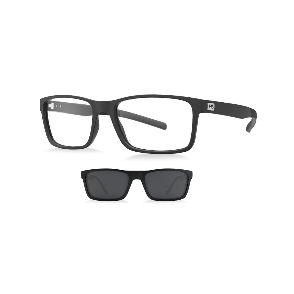 Óculos de Grau HB Switch 0426 Clip on Matte Black/ Polarized Gray