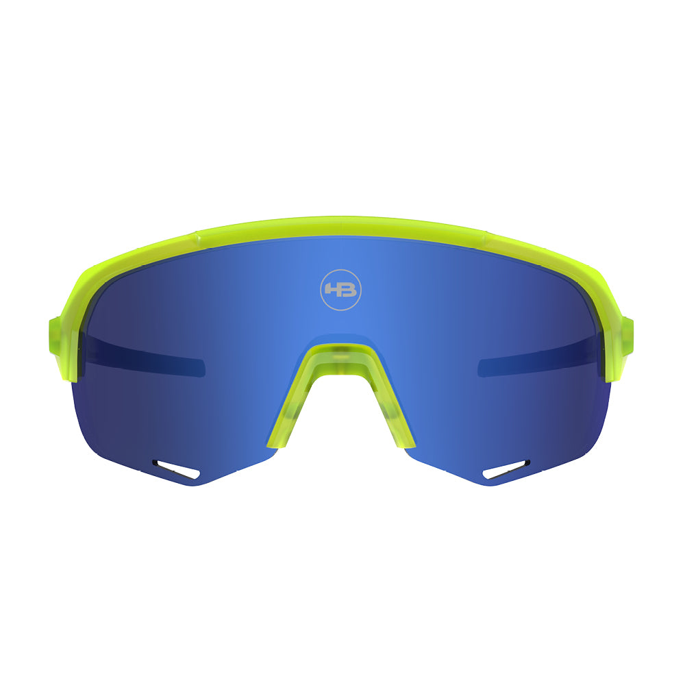 Óculos de Sol HB EDGE R Neon Yellow / Blue Chrome