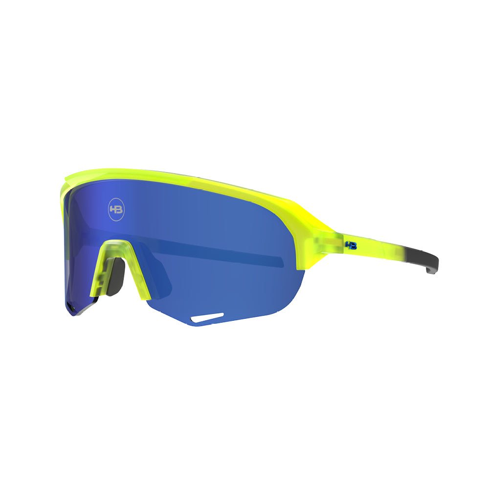 Óculos de Sol HB EDGE R Neon Yellow / Blue Chrome
