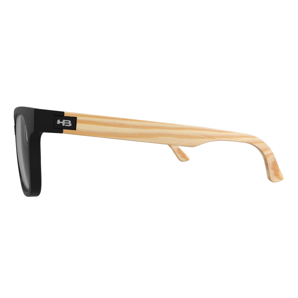 Armação de Grau HB 0449 Matte Black Wood - Lente 5,2 cm - Loja HB