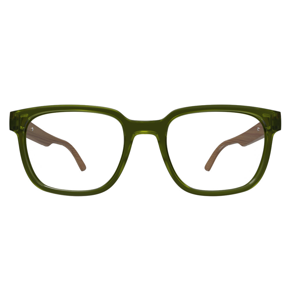 Armação de Grau HB 0449 Matte Green Pickle/ Dark Wood - Lente 5,2 - Loja HB