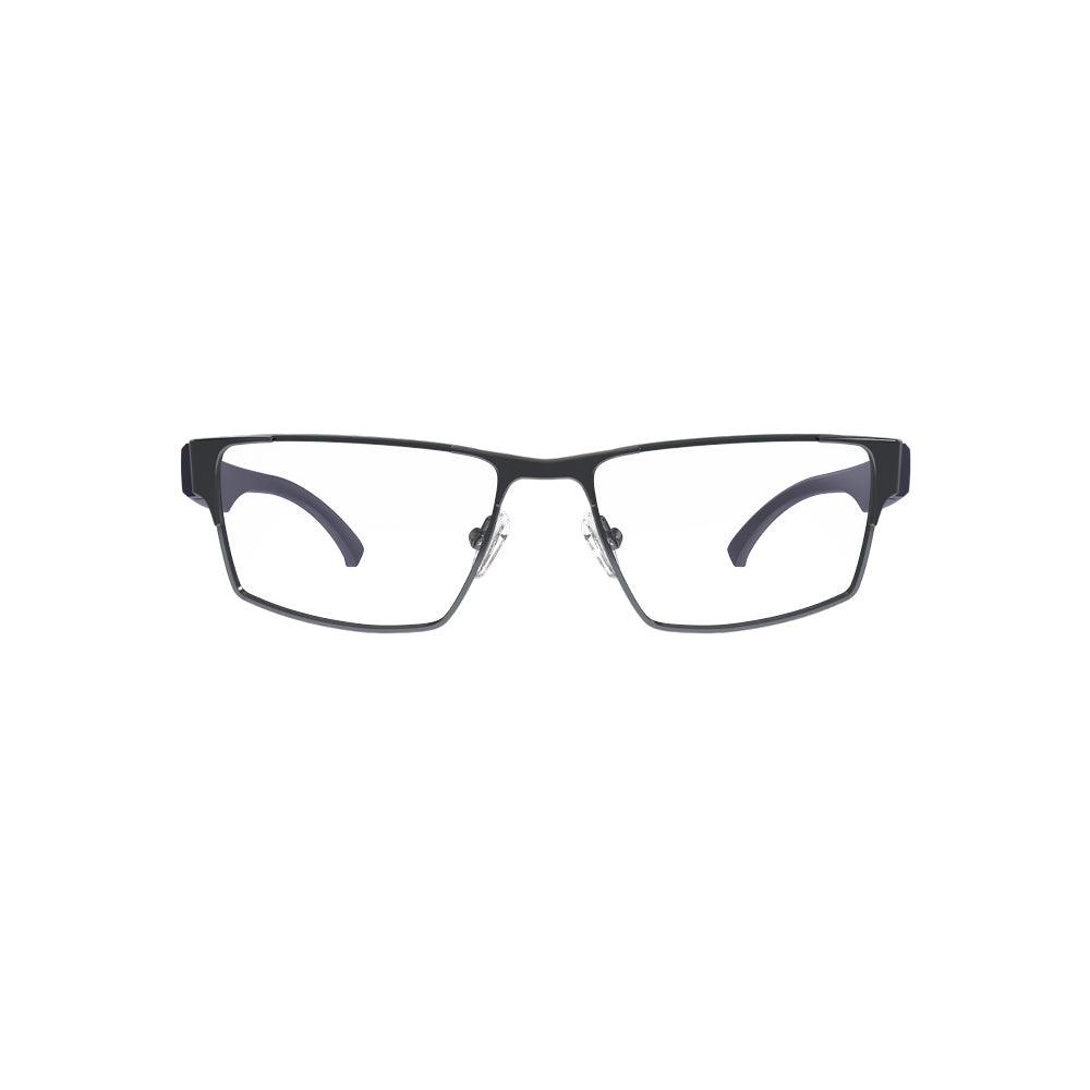 Óculos de Grau HB Duotech 0462 Retangular Matte Graphite/ Matte Navy - Grau - TAM 53 mm - Loja HB