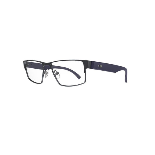 Óculos de Grau HB Duotech 0462 Retangular Matte Graphite/ Matte Navy - Grau - TAM 53 mm - Loja HB