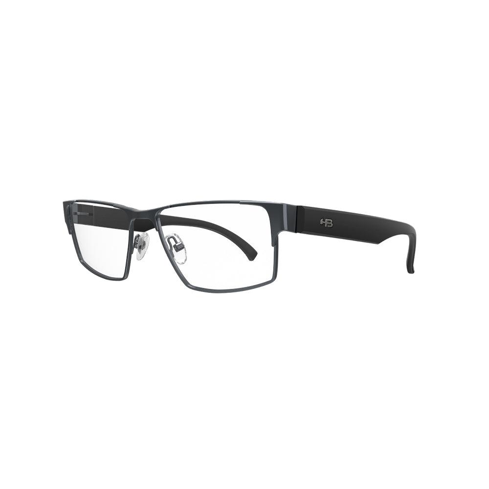 Óculos de Grau HB Duotech 0462 Retangular Matte Graphite/ Matte Black - Grau - TAM 53 mm - Loja HB
