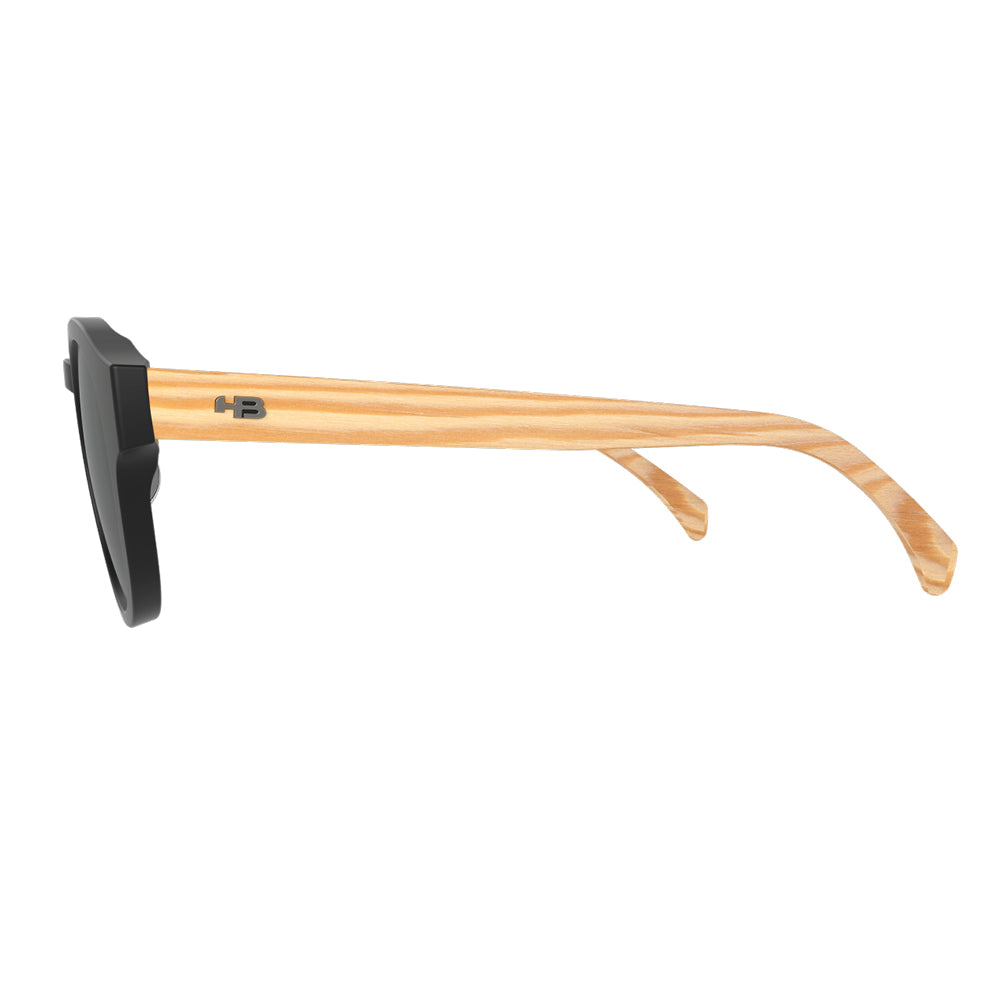 Óculos de Sol HB Buzz Matte Black Wood/ Gray - Lente 4,9 cm