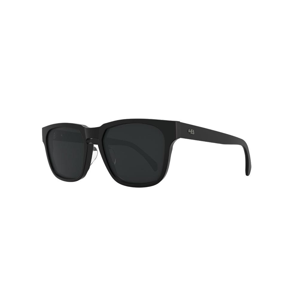 Óculos de Sol HB Lead Retangular Matte Black Gray - Solar - TAM 53 mm - Loja HB
