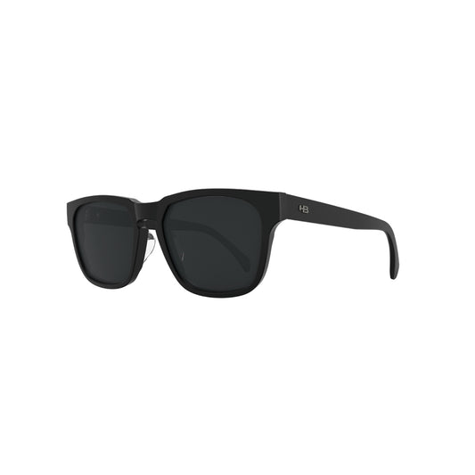 Óculos de Sol HB Lead Retangular Matte Black Polarized Gray - Solar - TAM 54 mm - Loja HB