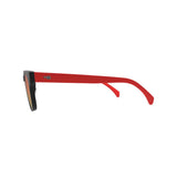 Óculos de Sol HB Lead Retangular Matte Black/ Red/ Red Chrome - Solar - TAM 53 mm - Loja HB
