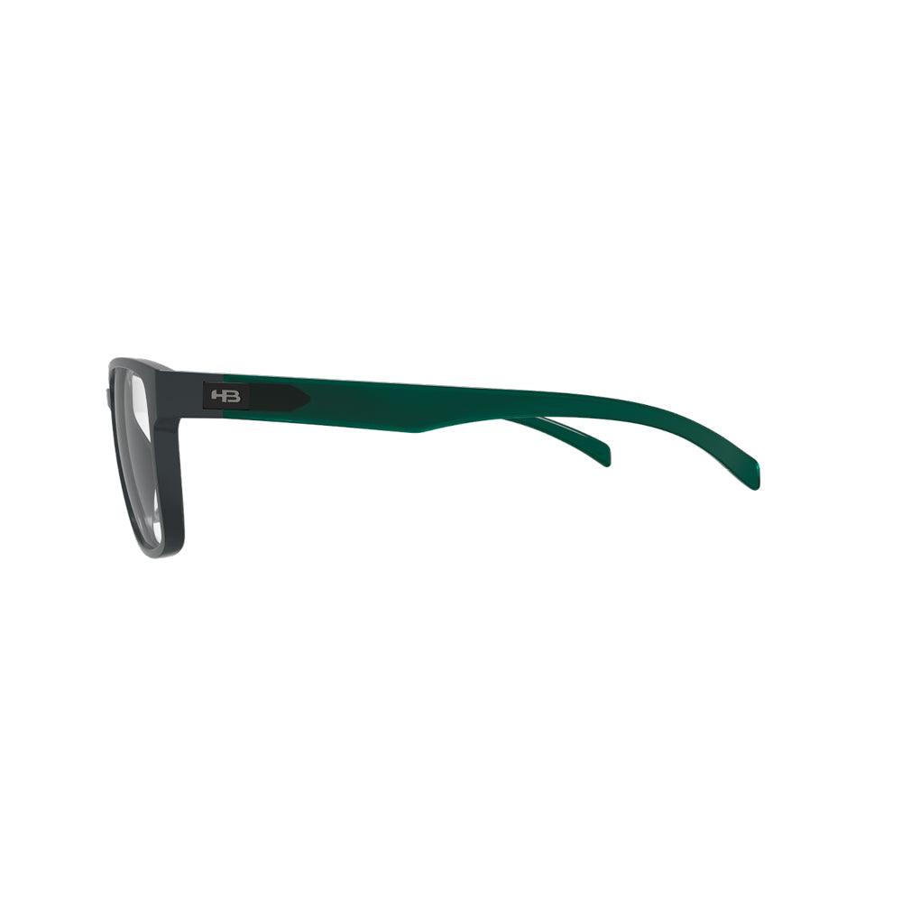 Óculos de Grau HB 0490 Retangular Matte Graphite/ Green - Grau - TAM 55 mm - Loja HB