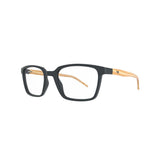 Óculos de Grau HB 0491 Retangular Matte Graphite/ Wood - Grau - TAM 51 mm - Loja HB