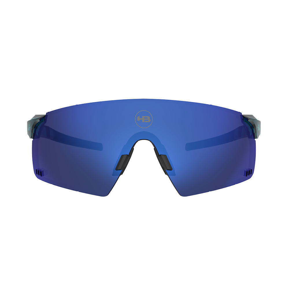 Óculos de Sol HB QUAD R 2.0 Gloss Pine Green Nose Matte Black / Blue Chrome