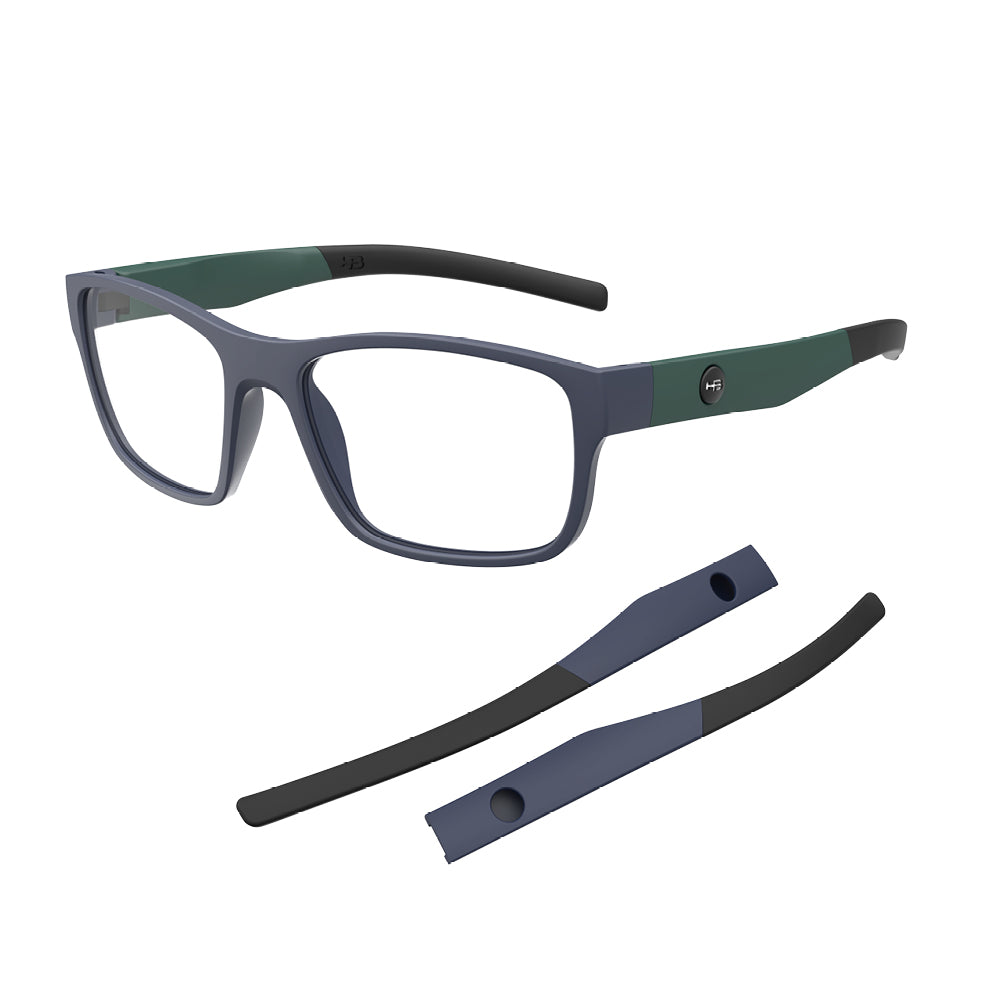 Óculos de Grau HB Troca Haste Polytech 0513 Matte Navy + H M Mili G