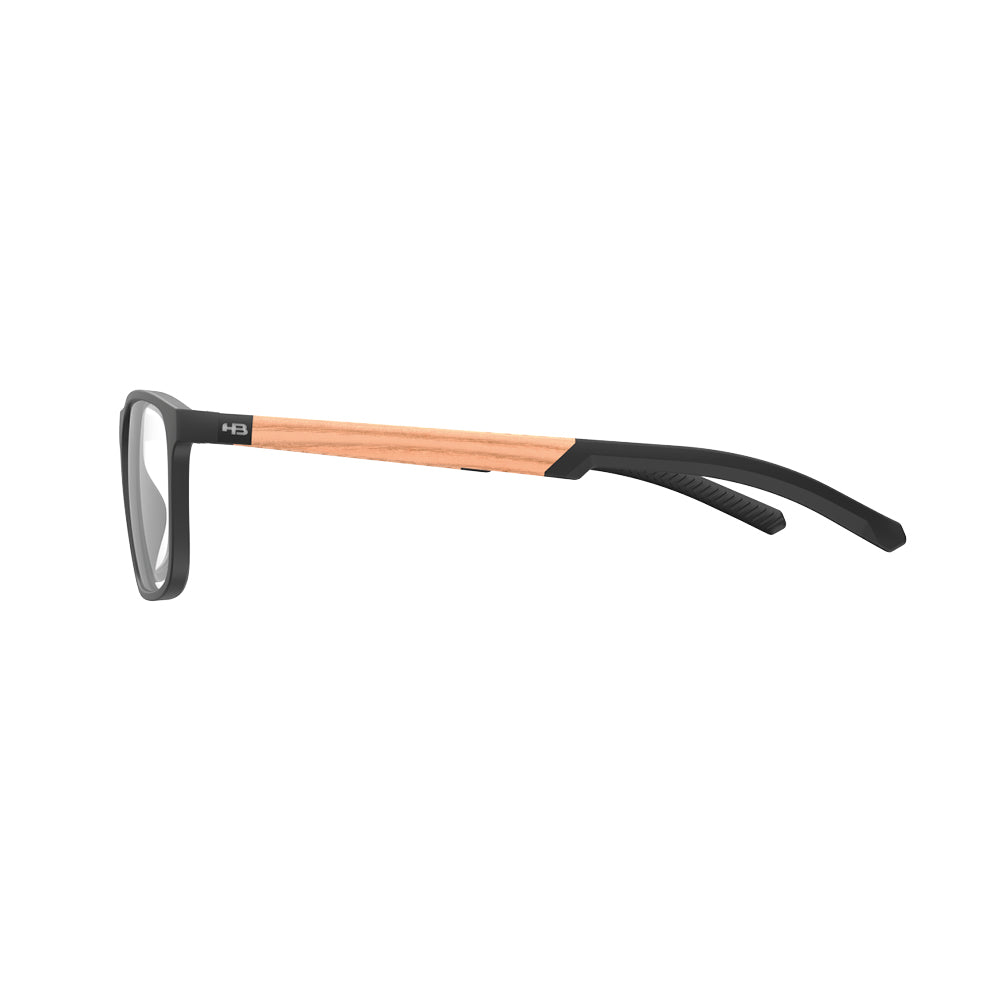 HB Polytech 0520 M Black/ Dark Wood - Grau - 55 mm