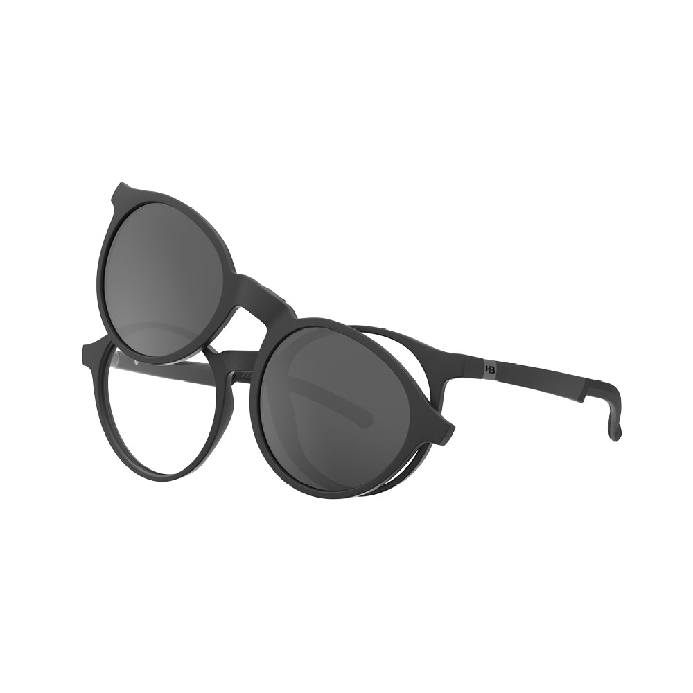 Óculos de Grau HB Switch Clip on 0526 Matte Black Gray/ Multi Blue