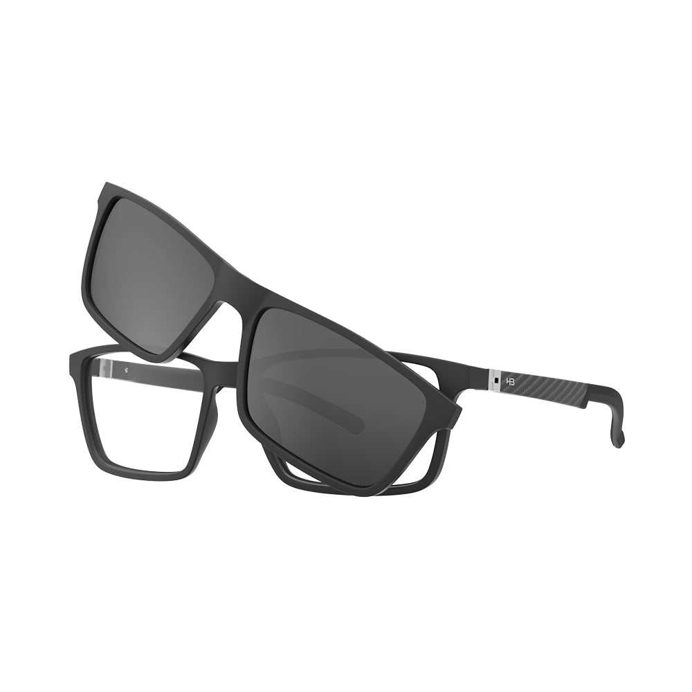Óculos de Grau HB Switch 0531 M Print Carbon Fiber Polarized Gray