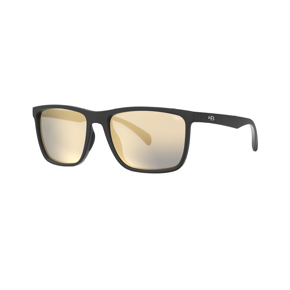 Óculos de Sol HB ICONIC MATTE BLACK GOLD POL GLASS