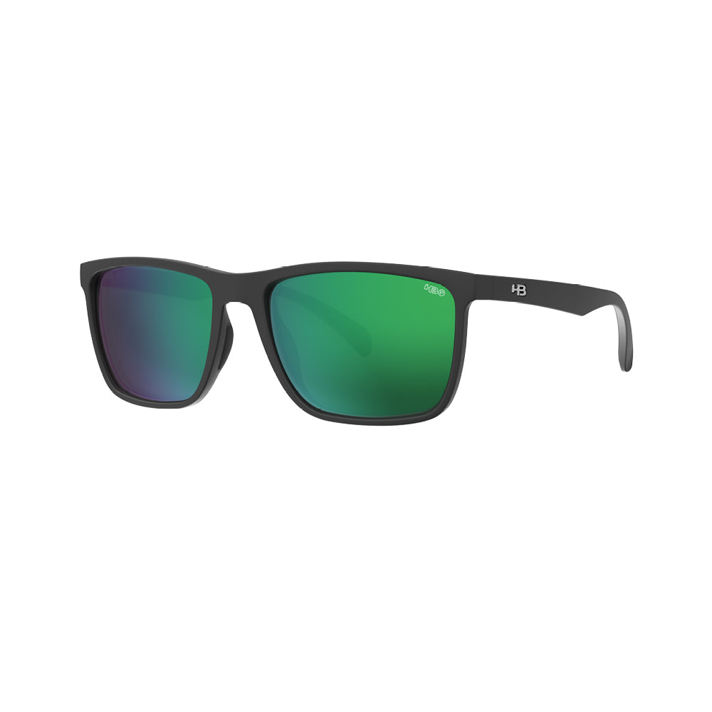 Óculos de Sol HB ICONIC MATTE BLACK GREEN CHROME POL GLASS