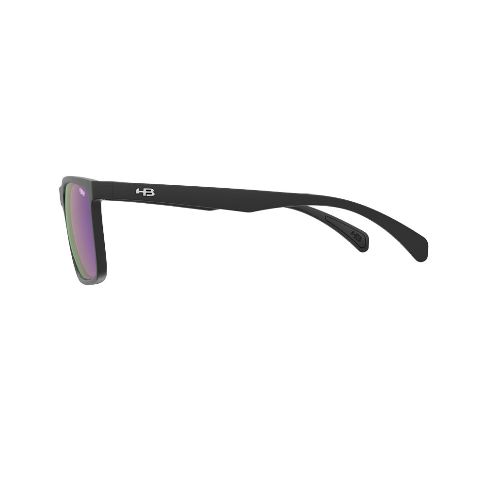 Óculos de Sol HB ICONIC MATTE BLACK GREEN CHROME POL GLASS