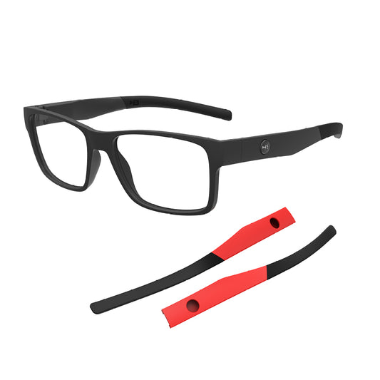 Óculos de Grau HB Polytech 0546 M Black+ Hastes M FIRE DEMO