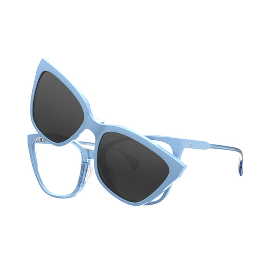 Óculos de Grau HB Switch 0549 Clip on Marian Blue/ Harmony Blue Polarized Gray