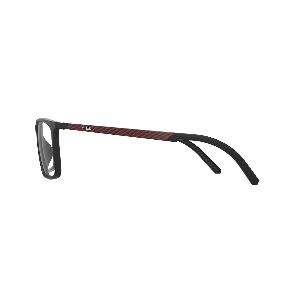 Óculos de Grau HB Polytech 0560 Matte Black/ red Print Carbon Fiber
