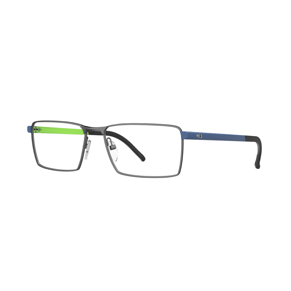 Óculos de grau HB Duotech 0571 Matte Chrome/ Ocean Blue/ Lucky Green
