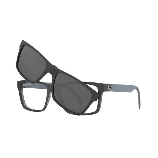 Óculos de Grau HB Switch Mag 0590 Clip on MB on L Gray/ M Moonstone Polarized Gray