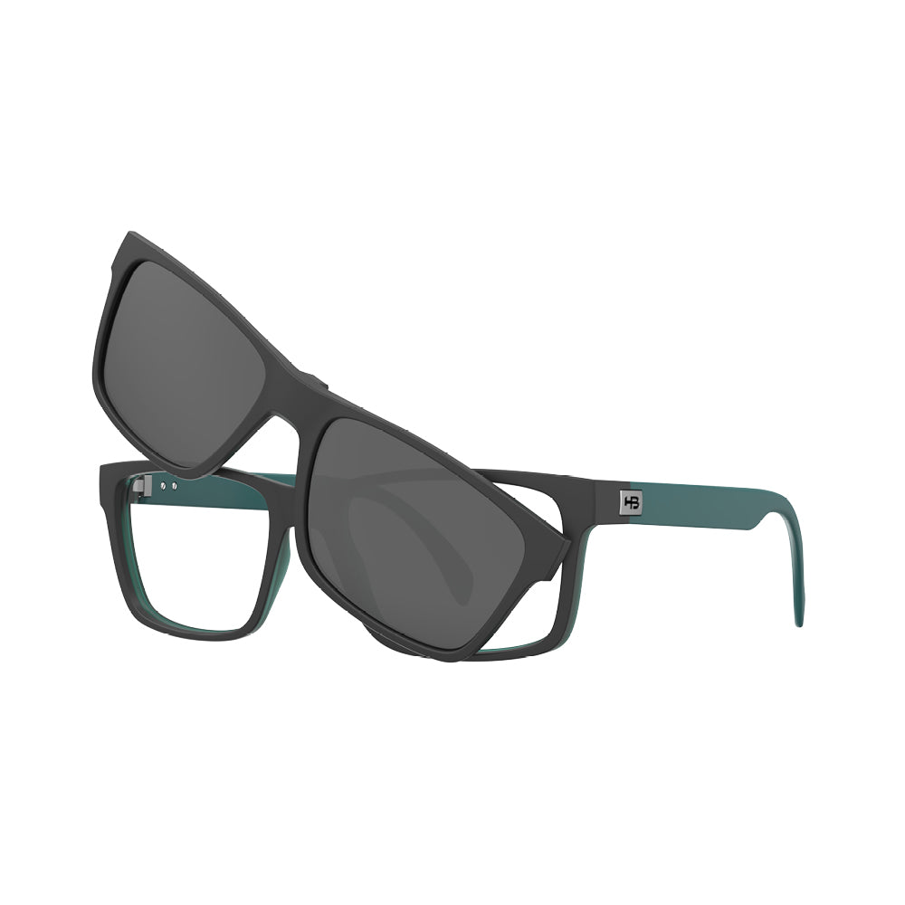 Óculos de Grau HB Switch Mag 0590 Clip on MB On Land GR/ M D AQ Polarized Gray