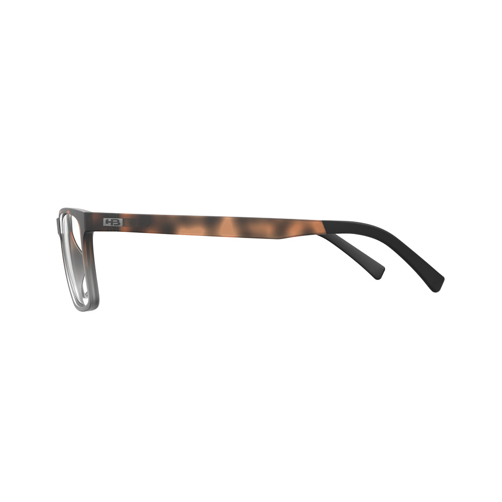 HB Polytech 0508 Retangular Matte Havana To Onyx - Grau - TAM 53 mm - Loja HB