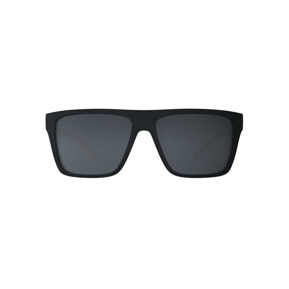 Óculos de Sol HB Floyd Retangular Matte Black/Wood Polarized Gray - Solar - TAM 57 mm