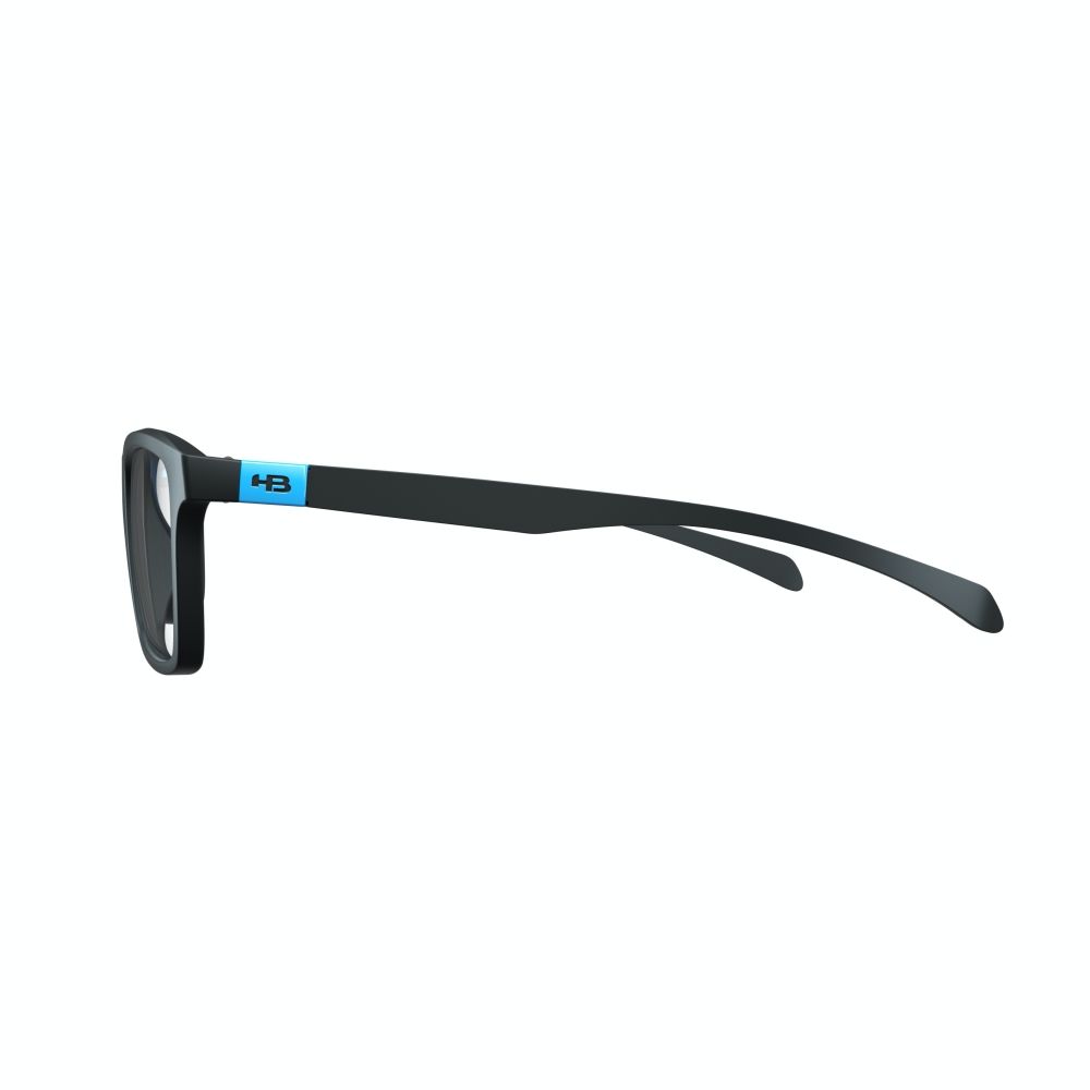 Óculos de Grau Hb Duotech M 93151 Matte Black D. Blue Lente 5,2 Cm