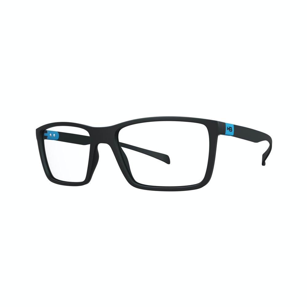 Óculos de Grau HB Polytech 93136 Matte Black D. Blue
