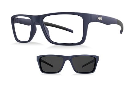 Óculos de Grau HB 93160 Matte Navy/ Gray Polarized
