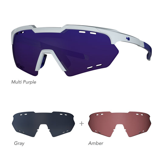 Óculos de sol HB Kit Shield Compac Mountain 03 M PUR, GRA, AMB