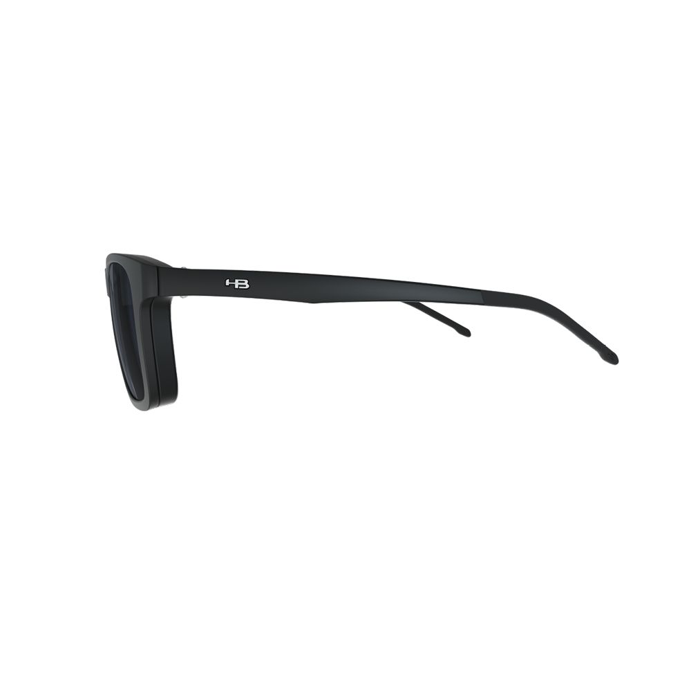 Óculos de Grau HB 0351 Switch Clip On Matte Black/ Gray Polarized lente 5,2
