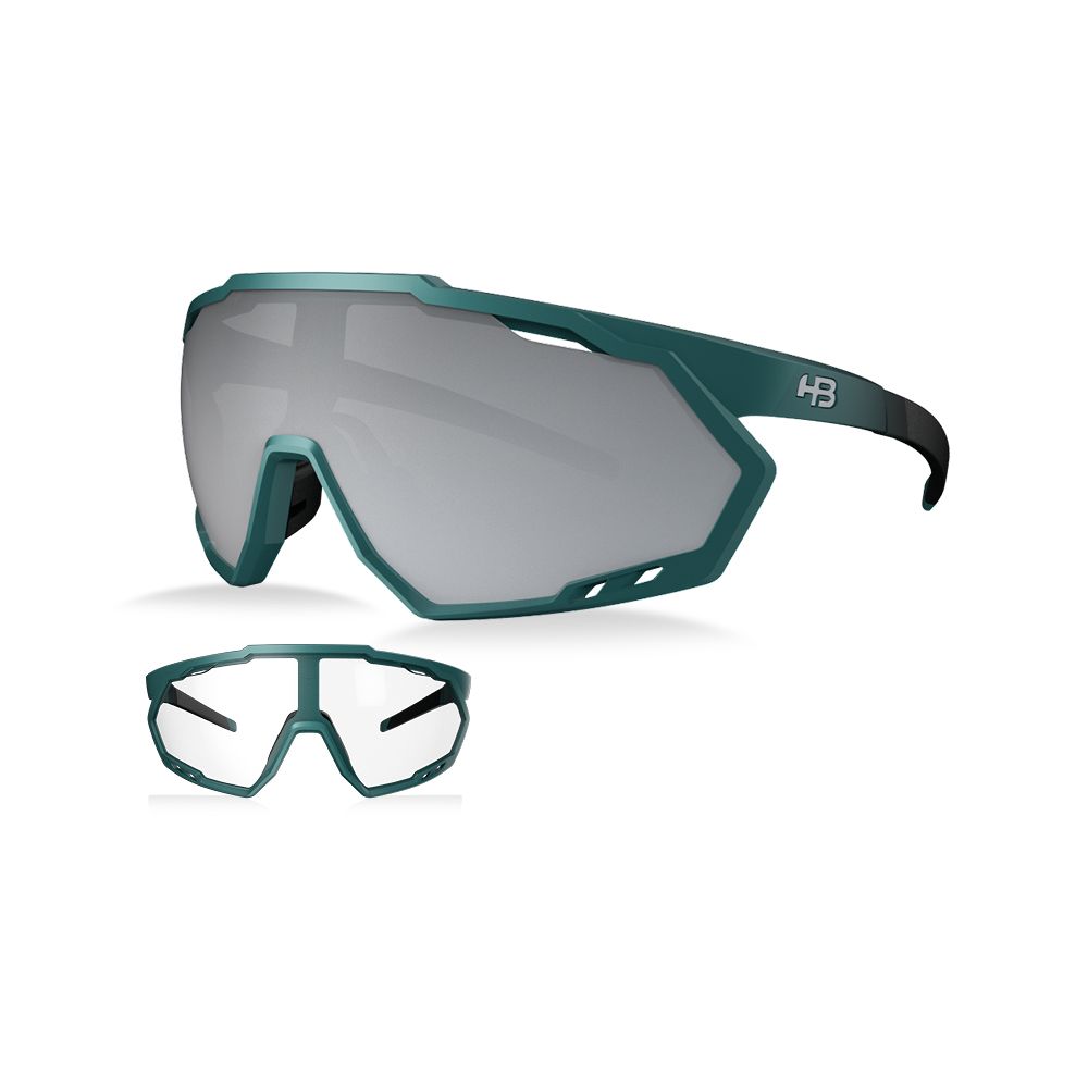 Óculos de Sol HB Spin Gradient Dark Green/ Silver/ Cristal - Lente 14,6 cm