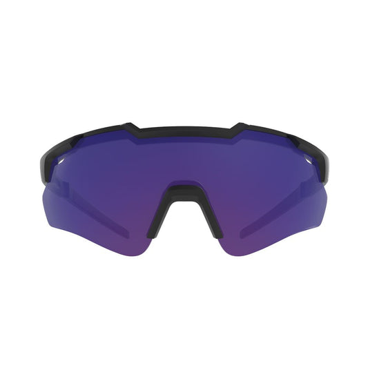 Óculos de Sol HB Shield Evo 2.0 Matte Black Metallic Blue Blue Chrome - Solar - TAM 153 mm