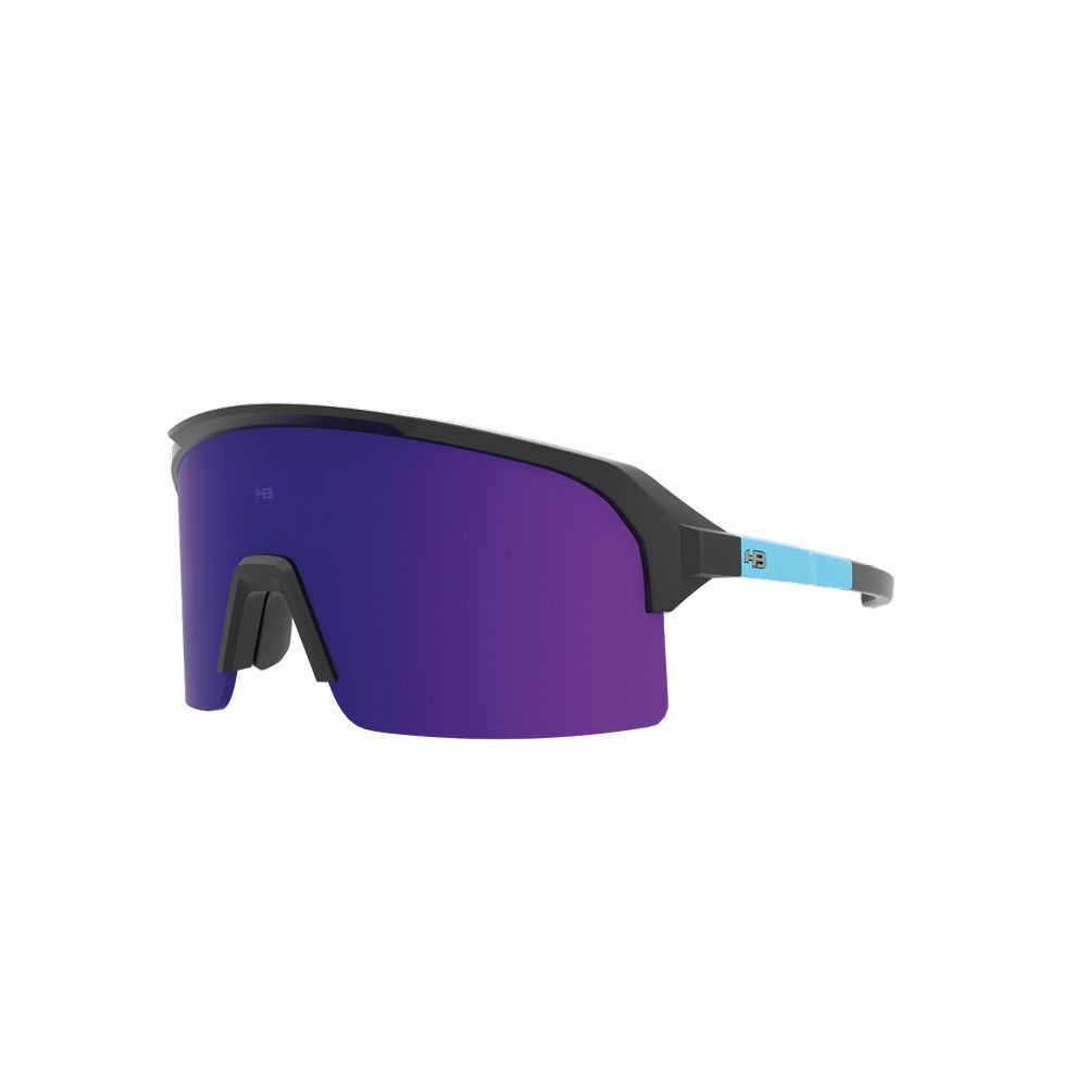 Óculos de Sol HB  Edge Matte Black/ Cyan Blue Chrome