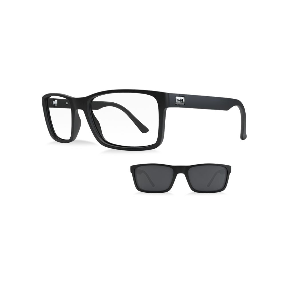 Óculos de Grau HB Switch 0426 Clip on Matte Black/ Polarized Gray