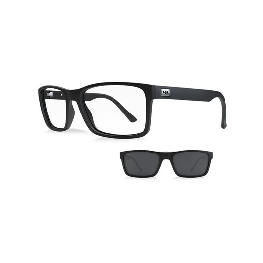 Óculos de Grau HB Switch 0426 Clip on Matte Black/ Polarized Gray