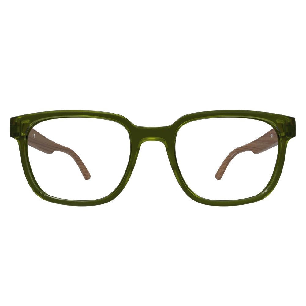 Óculos de Grau HB 0449 Matte Green Pickle/ Dark Wood - Lente 5,2