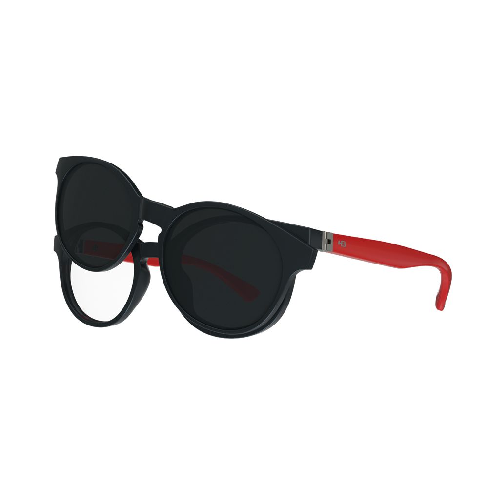 Óculos de Grau HB Switch 0456 Matte Graphite/ Fire/ Polarized Gray - Armação