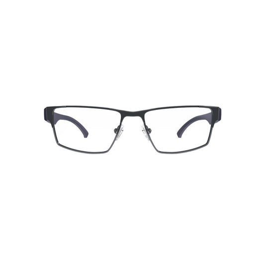 Óculos de Grau HB Duotech 0462 Retangular Matte Graphite/ Matte Navy - Grau - TAM 53 mm