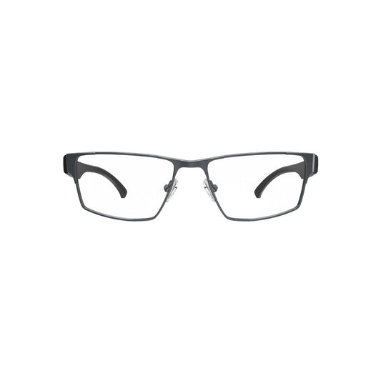 Óculos de Grau HB Duotech 0462 Retangular Matte Graphite/ Matte Black - Grau - TAM 53 mm